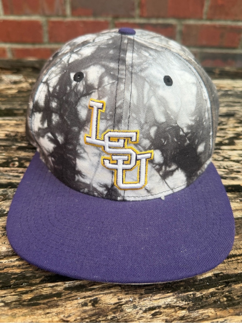 New Era 9Fifty LSU Tigers Black & White Tie-Dye Snapback Baseball Hat Cap F8